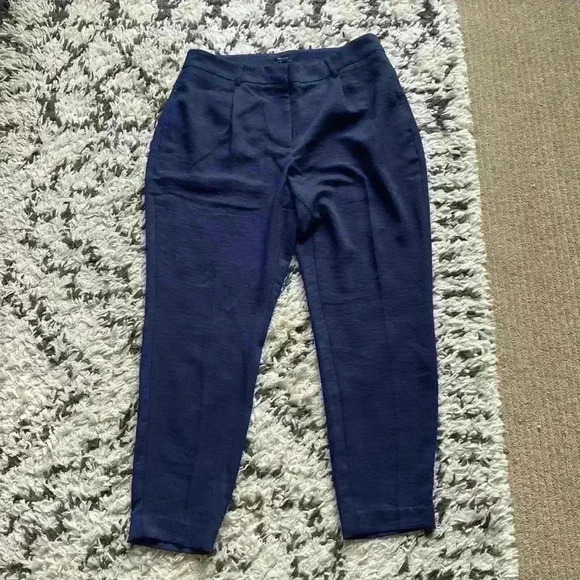 RW & Co Cropped Mid-Rise Trousers/Pant ,true navy size 14. - Picture 1 of 10